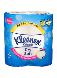 Kleenex Cottonelle Dry Soft 2-Ply Toilet Tissues, 4 Rolls x 200 Sheets