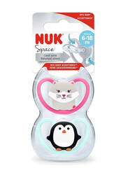 Nuk Anti-Colic Silicone Soother, 2 Pieces