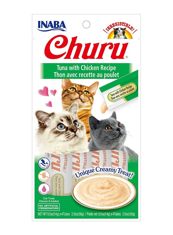 

Inaba Churu Tuna with Chicken Recipe Cat Wet Food, 56g