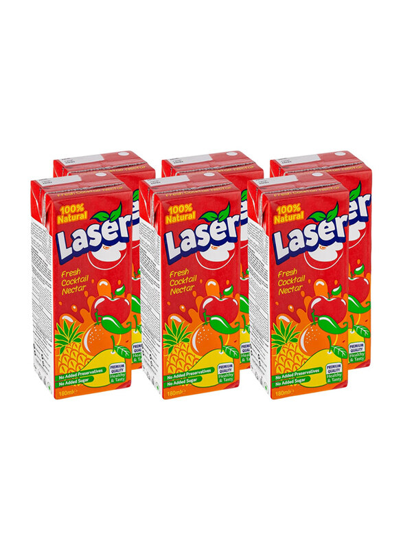 

Laser Uht Cocktail Nectar No Sugar Juice, 6 x 180ml