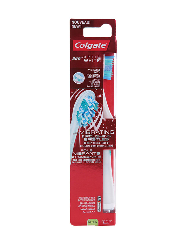 

Colgate 360° Optic White Manual Medium Toothbrush, White, 1 Piece