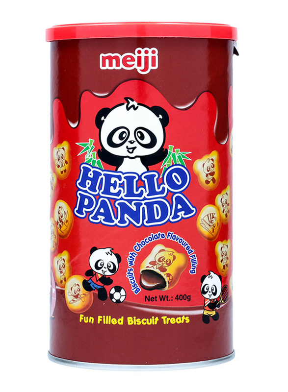 Meiji Hellopanda Chocolate Filling Biscuits Can, 400g