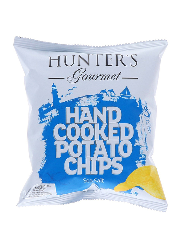 Hunter's Gourmet Sea Salt Hand Cooked Potato Chips, 40g