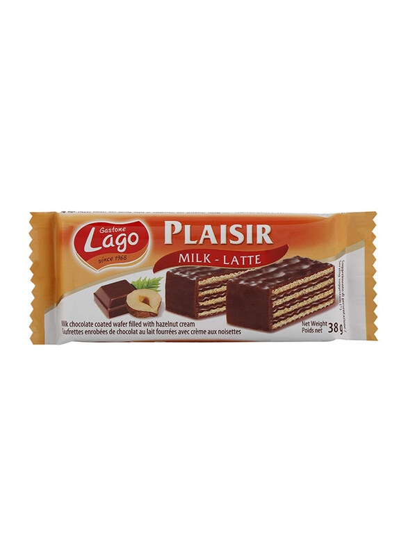 

Lago Plaisir Milk & Hazelnuts Wafer, 38g