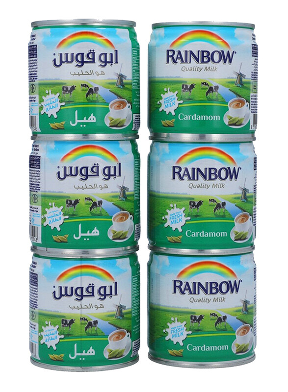 

Rainbow Cardamom Evaporated Milk, 6 Tins x 160ml