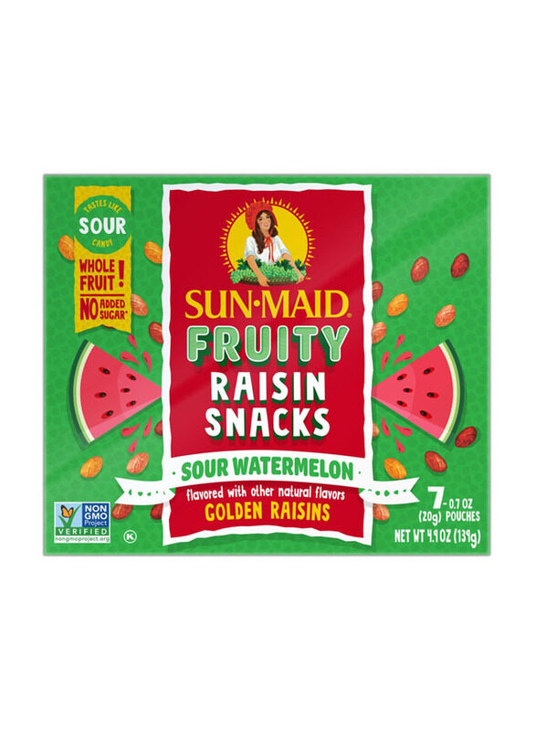 

Sun-Maid Fruity Raisin Snacks Sour Watermelon Golden Raisins, 7 x 20g