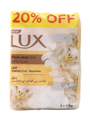 Lux Flawless Soap Bar, 6 x 170gm