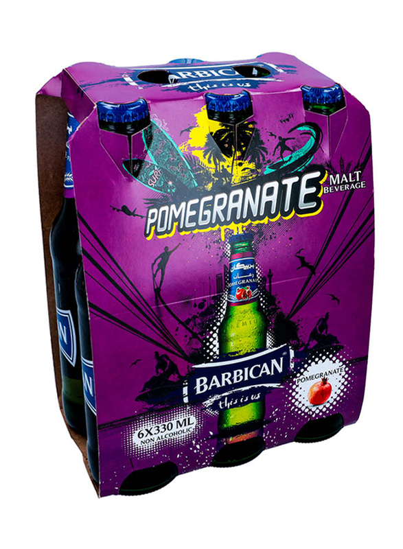 Barbican Pomegranate Non Alcoholic Malt Drink, 6 Bottles x 330ml
