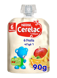 Nestle Cerelac 6 Fruits Puree, 90g