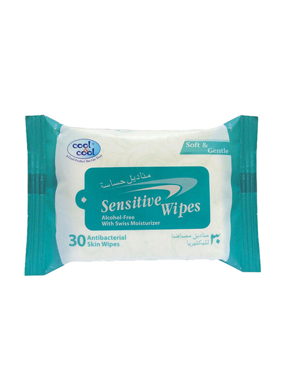 

Cool & Cool Sensitive Wipes, 30 Sheets