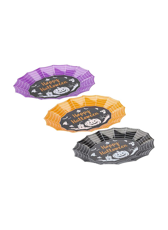 

Halloween Oval Web Shaped Tray Decal with Decal, Assorted