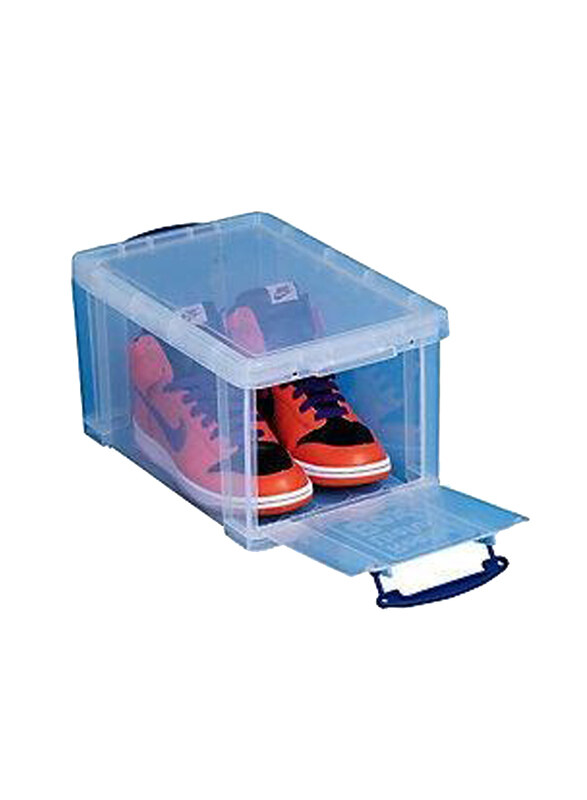 

Really Useful Front Opening Plastic Shoe & Boot Storage Box, 14 Litters, Clear