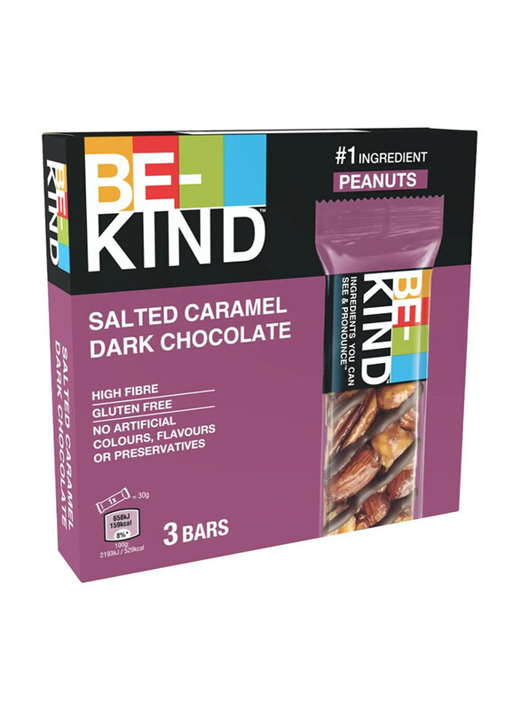 

Be Kind Salted Caramel Dark Chocolate Nut Bar, 3 x 30g