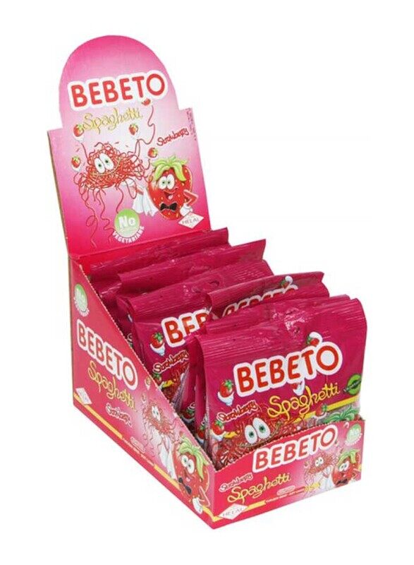 

Bebeto Spaghetti Strawberry Chewing Candies, 12 x 80g