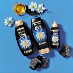 Garnier Ultra Doux Black Charcoal & Nigella Seed Oil Purifying & Shine Shampoo, 400ml