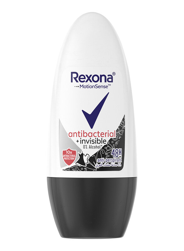 

Rexona Women Antiperspirant Antibacterial + Invisible Roll-On, 50ml
