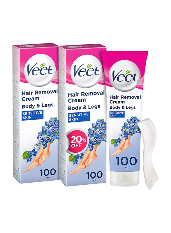 

Veet Hair Removal Cream for Sensitive Skin, 2 x 100ml