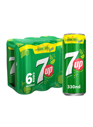 7Up Carbonated Soft Drink, 6 Cans x 330ml