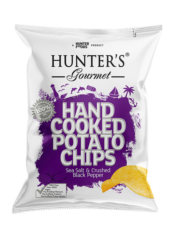 

Hunter's Gourmet Sea Salt & Crushed Black Pepper Potato Chips, 125g