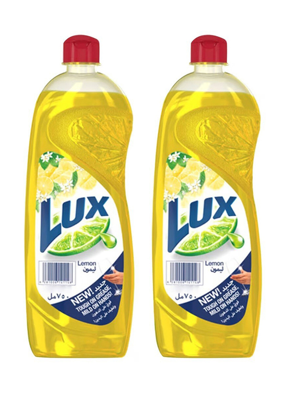 Lux Lemon Dishwashing Liquid, 2 x 725ml