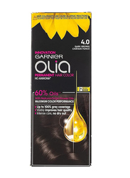 Garnier Olia Permanent Hair Color, 4.0 Dark Brown