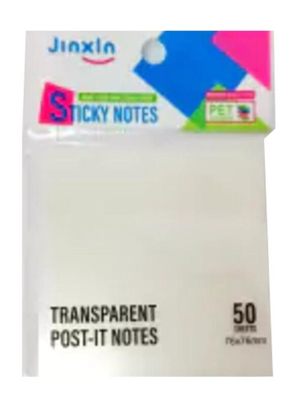 

Jinxin Post-it Sticky Notes, 50 Pieces, Transparent