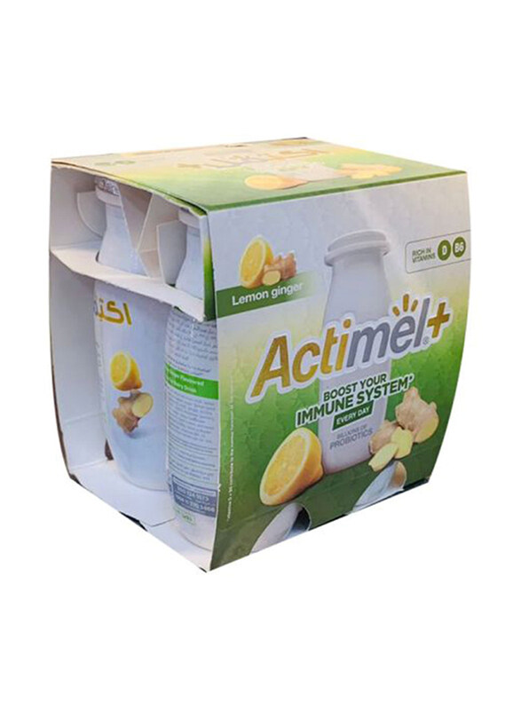 

Actimel Lemon Ginger Yogurt, 4 x 93ml