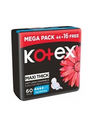 Kotex Maxi Slim Normal Sanitary Pad, 60 Pieces