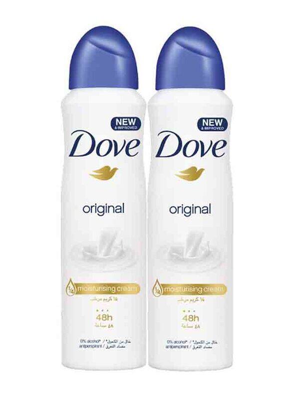 

Dove Original Moisturising Cream Antiperspirant Deodorant, 2 x 150ml