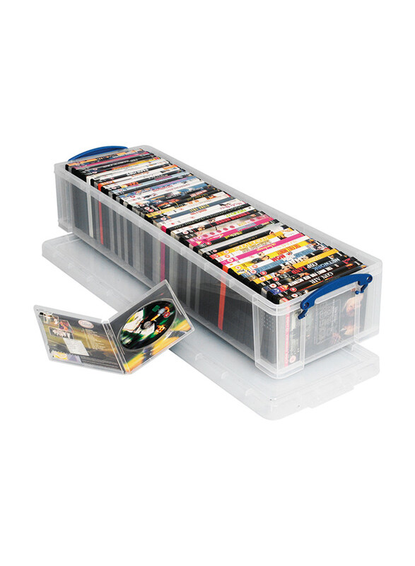 

Really Useful Plastic Storage Box with Lid, 22 Litters, Clear