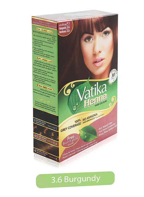 

Vatika Natural Henna Hair Color Powder with No Ammonia, Brown, 60gm