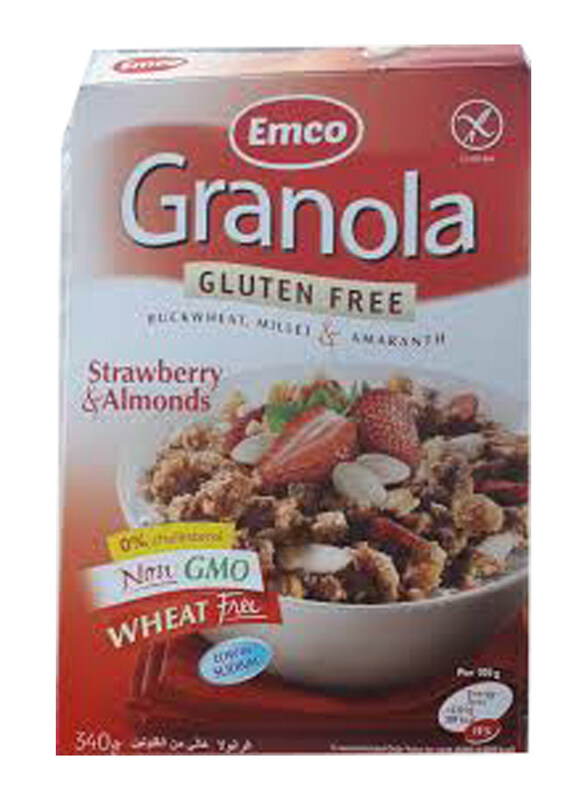 

Emco Granola Gluten Free With Strawberies & Almonds, 340g