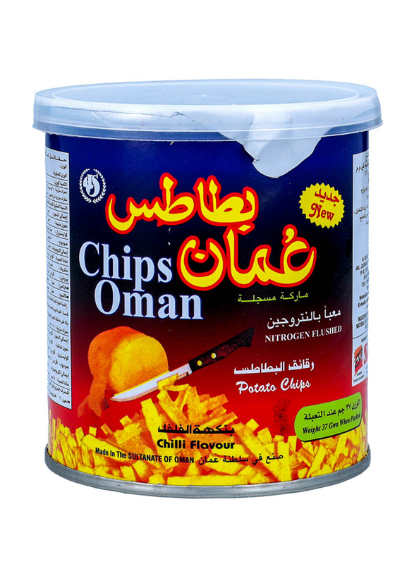 Oman Chips Potato Chilli Flavor Chips, 37g