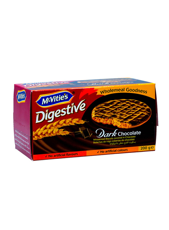 McVitie's Digestive Wheatmeal Dark Chocolate Biscuit, 200g