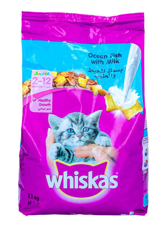 

Whiskas Ocean Fish with Milk Dry Cat Food, 1.1kg