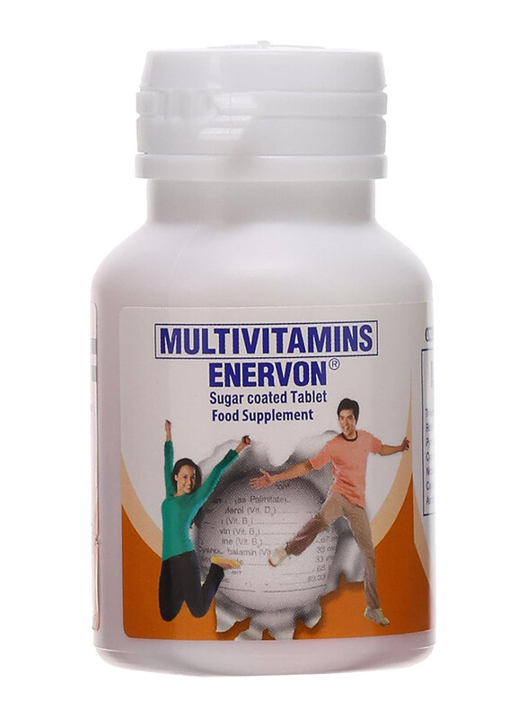 

Enervon Multivitamin Filmcap Food Supplement, 500mg, 30 Tablets