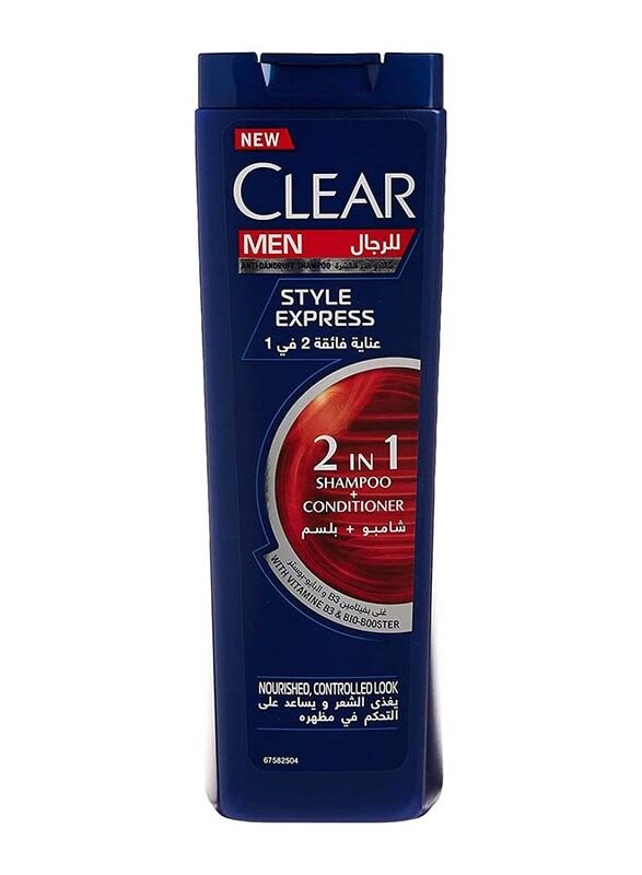 

Clear Men Style Express 2 in 1 Anti-Dandruff Shampoo and Conditioner for All Hair Types, 400ml