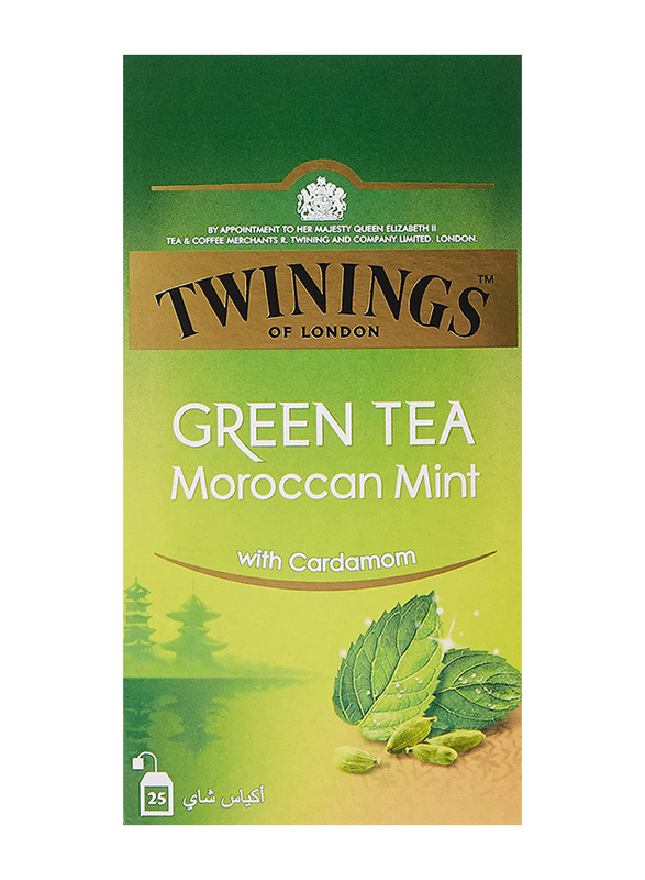 Twinings Moroccan Mint with Cardamom Green Tea, 25 Tea Bags x 2g