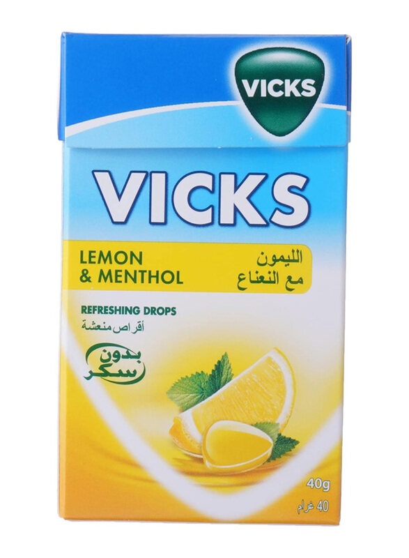 

Vicks Lemon & Menthol Refereshing Drops, 40g