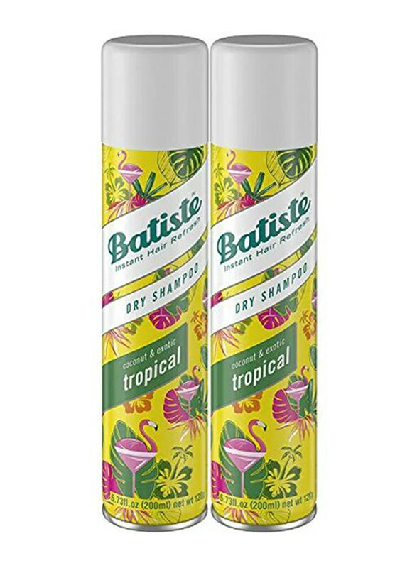

Batiste Tropical Dry Shampoo for All Hair Types, 2 x 200ml