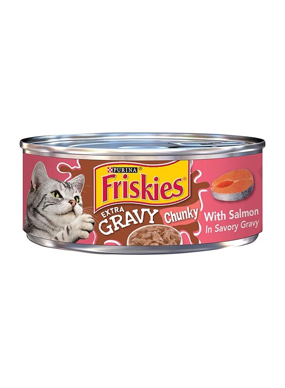 Purina Friskies Extra Gravy with Salmon Cat Wet Food, 156g