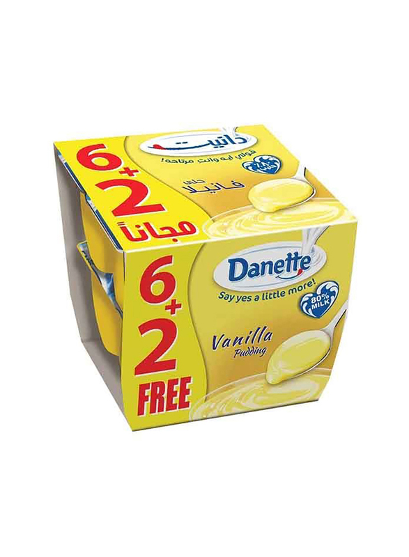 Danette Vanilla Pudding, 8 x 90g