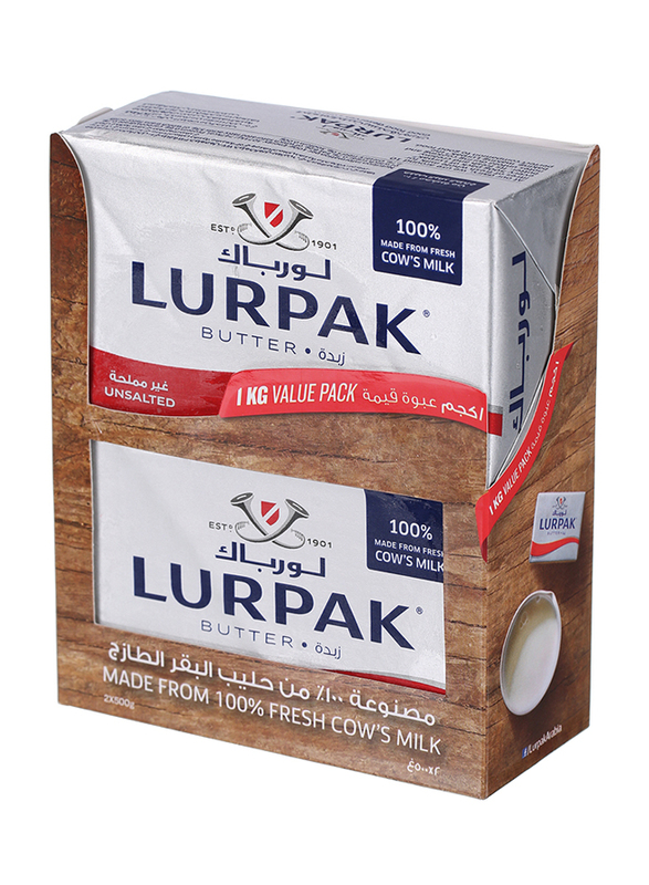 Lurpak Unsalted Butter, 2 Packet x 500g