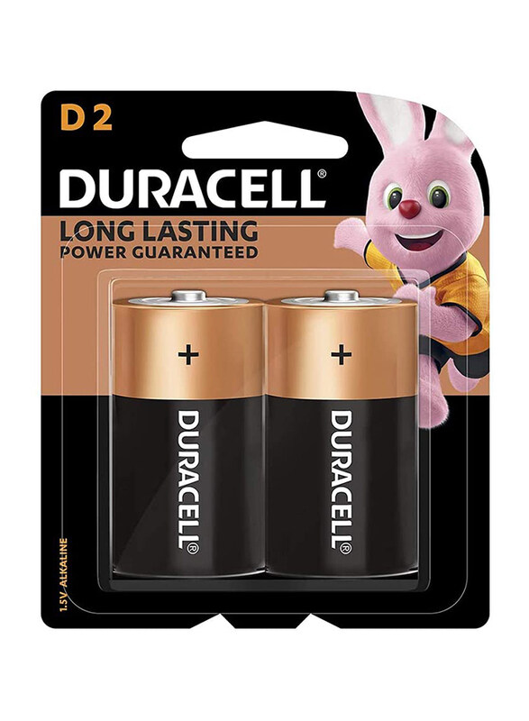 

Duracell D2 Alkaline Battery, 2 Pieces, Multicolour