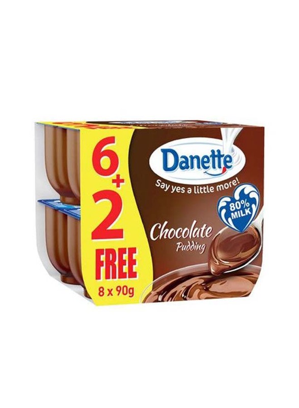 Danette Milk Chocolate Desert, 8 x 90g