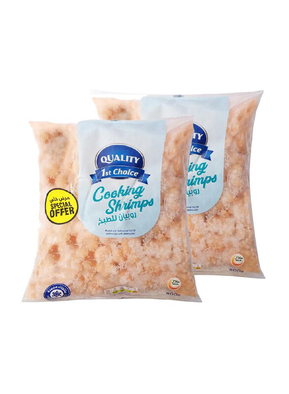 

Quality 1st Choice Cooking Shrimps Peeled & Tail Off, 2 x 800g