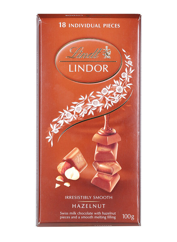 

Lindt Lindor Hazelnut Chocolate Bar, 100g