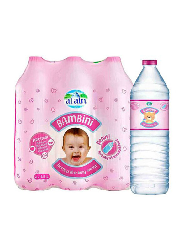 

Al Ain Bambini Baby Water Bottle, 6 Bottle x 1.5Ltr