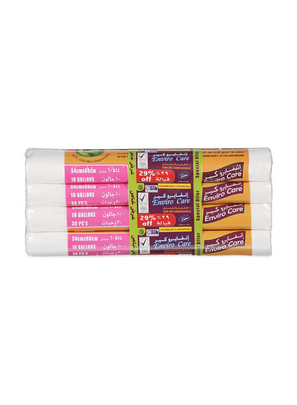 

Enviro Care Garbage Bag Roll, 54cm x 60cm, 4 Pieces