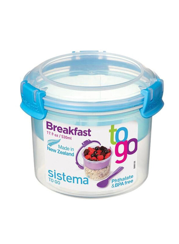 

Sistema Breakfast Bowl To Go Food Container, 530ml, Assorted